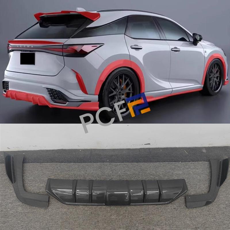 For Lexus RX500h Real Carbon ART style Rear Bumper Diffuser Lip