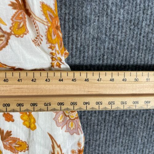 Ghanda Playsuit Womens Medium Orange Jumpsuit Flowers Retro Summery Beach 7T - Picture 11 of 16
