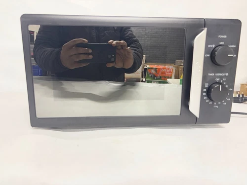 COMFEE' Light Manual Microwave Oven 700 w 19L Dial Control Defrost Reheat BLACK