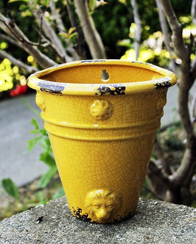 Old World Roman Wall Hanging Planter in Cracked Ice Ceramic Finish, 4 Colors - Picture 28 of 31