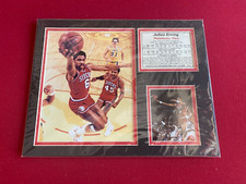 Julius Erving, 11x14 Matted Photo Ready to Frame Vintage 76'ers 
