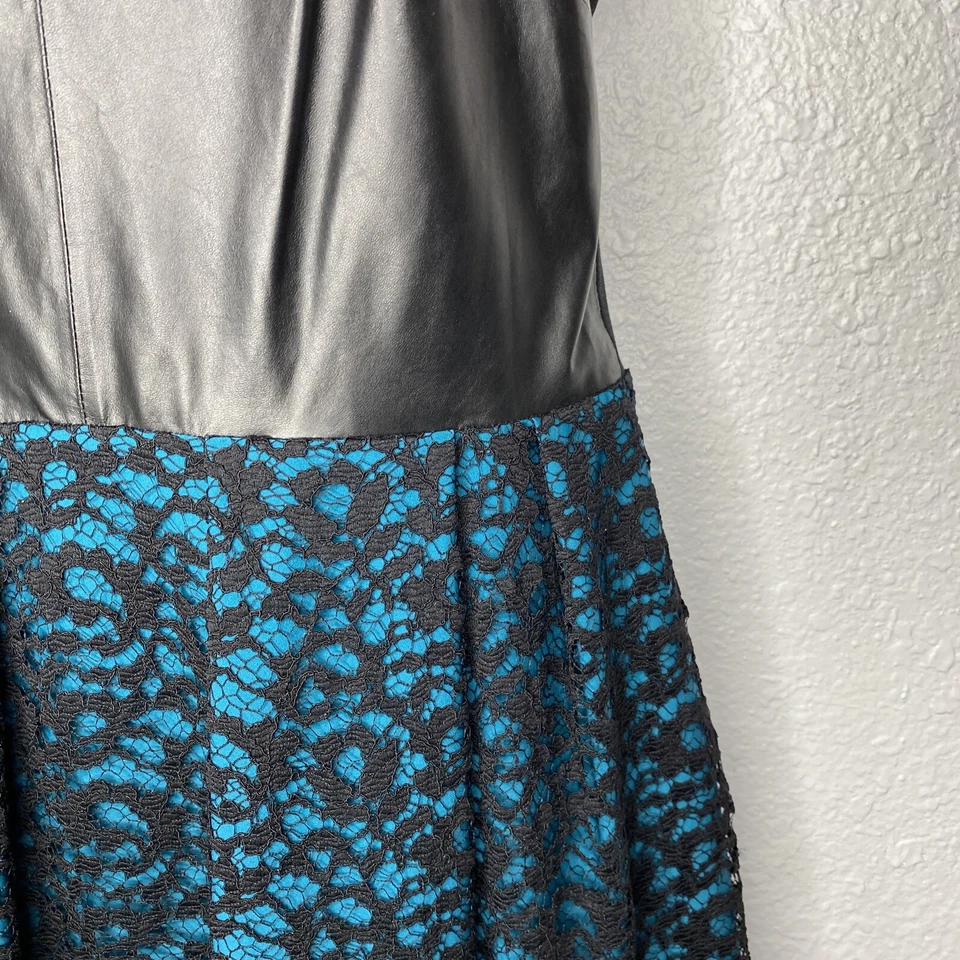 Vestido corto sin mangas de encaje de cuero de Victoria's Secret talla 10 Foto 4 de 4