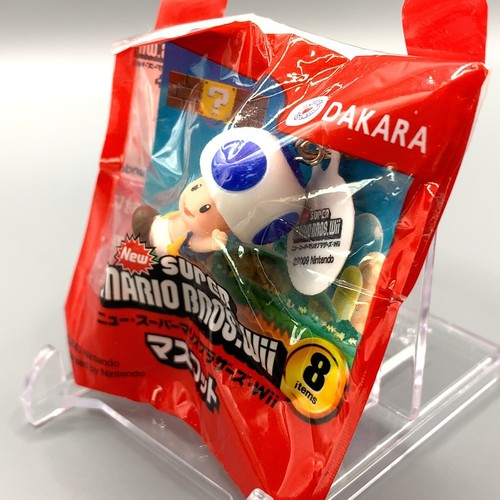 Blue Toad New Super Mario Bros. Mini Figure Keychain Wii Nintendo Japan ee633 - 第 3/5 張圖片