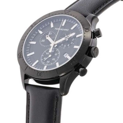 Salvatore Ferragamo New Gent Chrono Black SFU400223 | eBay display picture 1