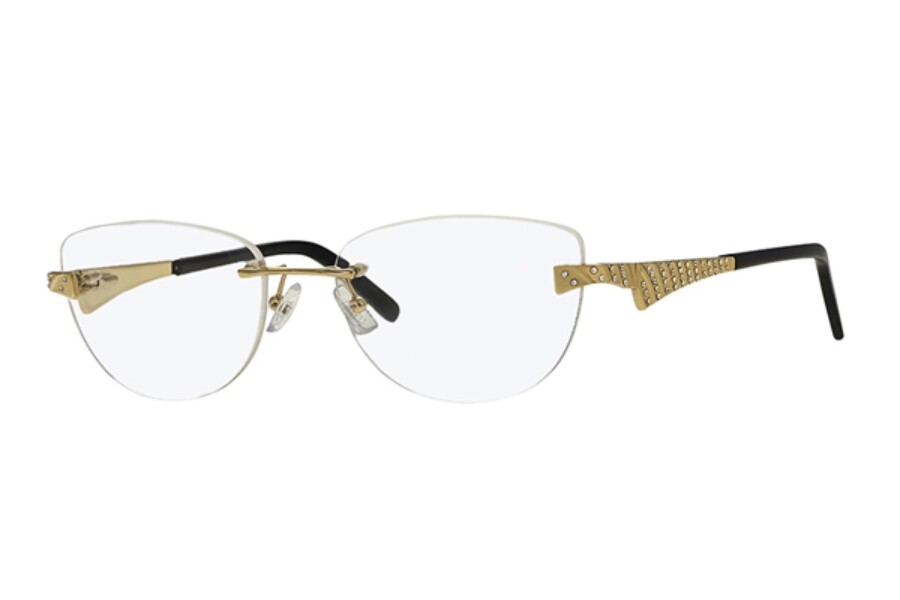 Caviar Rimless Eyeglasses 2371 C 21 Gold Black Frame New 54mm Italy | eBay