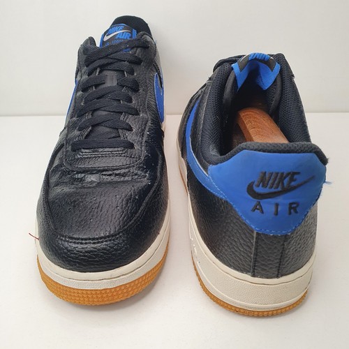 nike air force 1 low size uk 9 black royal gum soles sports shoes C10057-001 - Picture 6 of 12