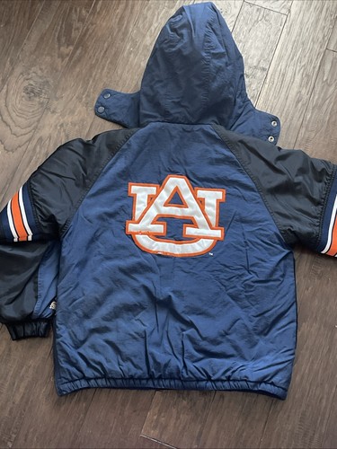 Vintage 90s Starter Auburn Tigers college puffer pullover Jacket Sz Large - Picture 11 of 13