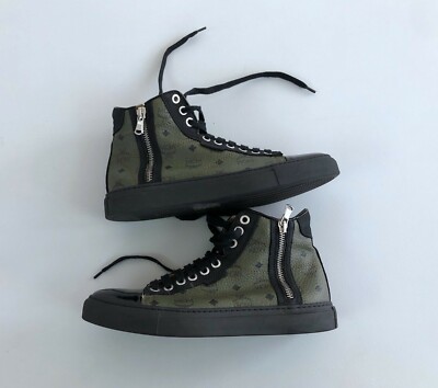 Stunning Women's MCM Michalsky Nomad 3 Monogram High High Shoes Khaki Size 37 