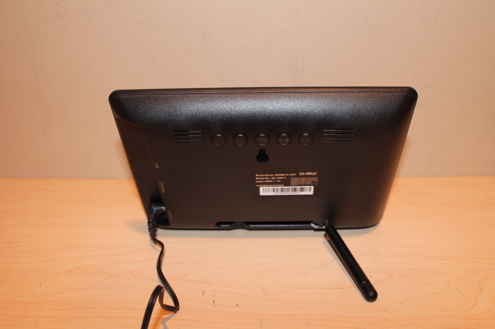 SHOMi 7" LED Digital Picture Frame USB SD/SDHC, MMC Open Box MINT Works