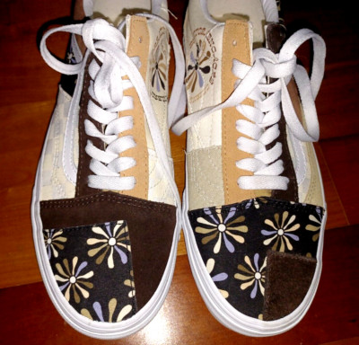   VANS New PATCHWORK Brown Floral Women's 9 Shoes Dreamer Tan Groovy Men's 7.5