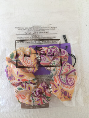 ETRO Milano Made in ITALY SILK Elastic HAIR Scrunchie w Strass Rings Crystal NEW ETRO Milano Made in ITALY SILK Elastic HAIR Scrunchie w  main image 2