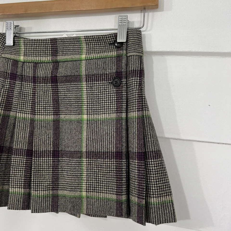 NUEVO CON ETIQUETAS Bonpoint Niña Jupe Telissa Falda Cuadros Mini 100% LANA 10 años $400 NUEVA Foto 4 de 4