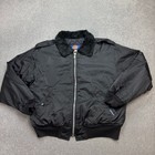 Dickies Jacket Adult Medium Black Chore Work Wear Bomber Lined Coat Mens*