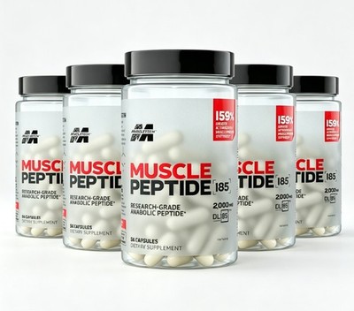 MuscleTech Muscle Peptide 185 Strength and Muscle Growth 84 Veg Capsules 1-5x