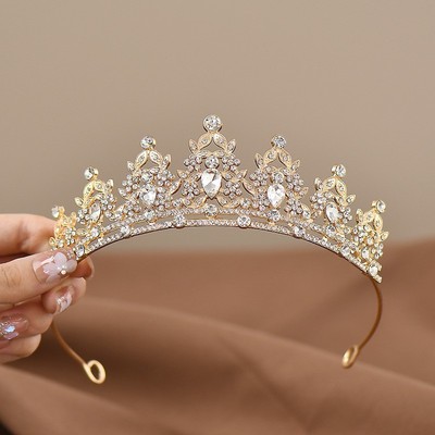 Prinzessinnen-Tiara Mit Haarkämmen, Strass Verziert, Für Mädchen Ab 5 Jahren