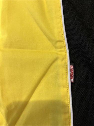 SIMPSON Mechanic Shirt Men’s M Yellow Black Garage Pit Crew Workwear NWT - Picture 6 of 9