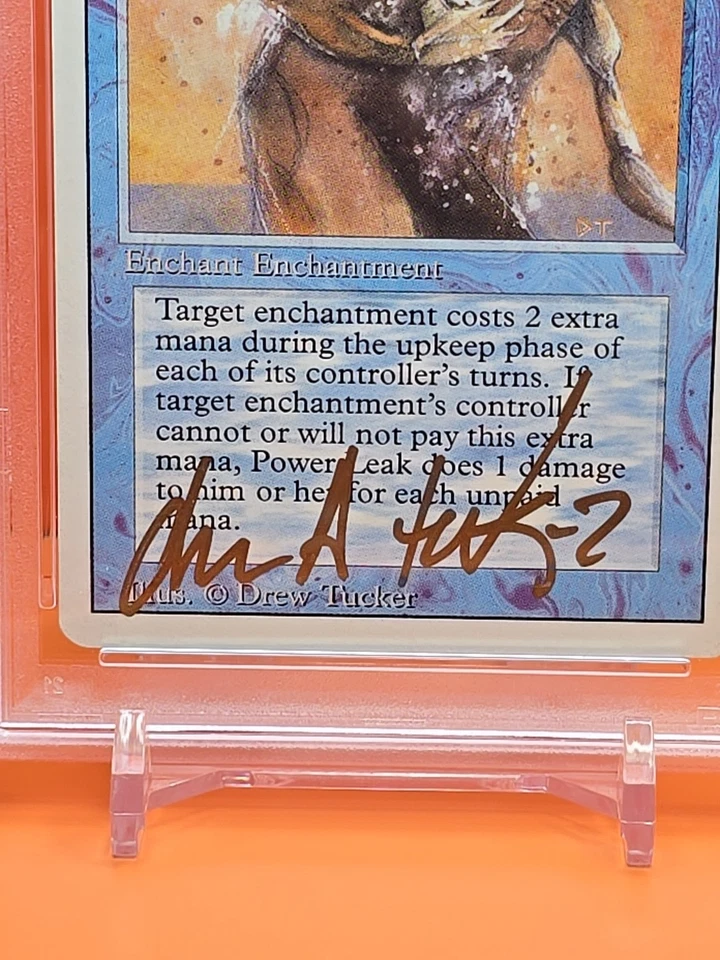 🔵🔵 1994 MAGIC The Gathering POWER LEAK REVISED PSA/DNA CERTIFIED DREW TUCKER - Image 2 of 3