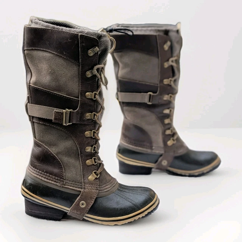 Sorel Conquest Carly Tall Explorer Boots Women’s 7.5 Waterproof Winter - Image 2 of 4