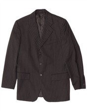 Giacca blazer uomo Oviesse 3 bottoni IT 48 media nero gessato lana DT02