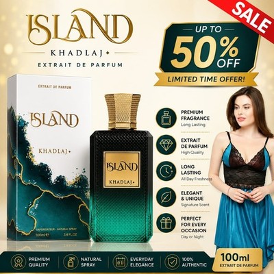 Khadlaj Island Extrait De Parfum Spray for Unisex 100ml/ 3.4 EDP- Perfume Spray
