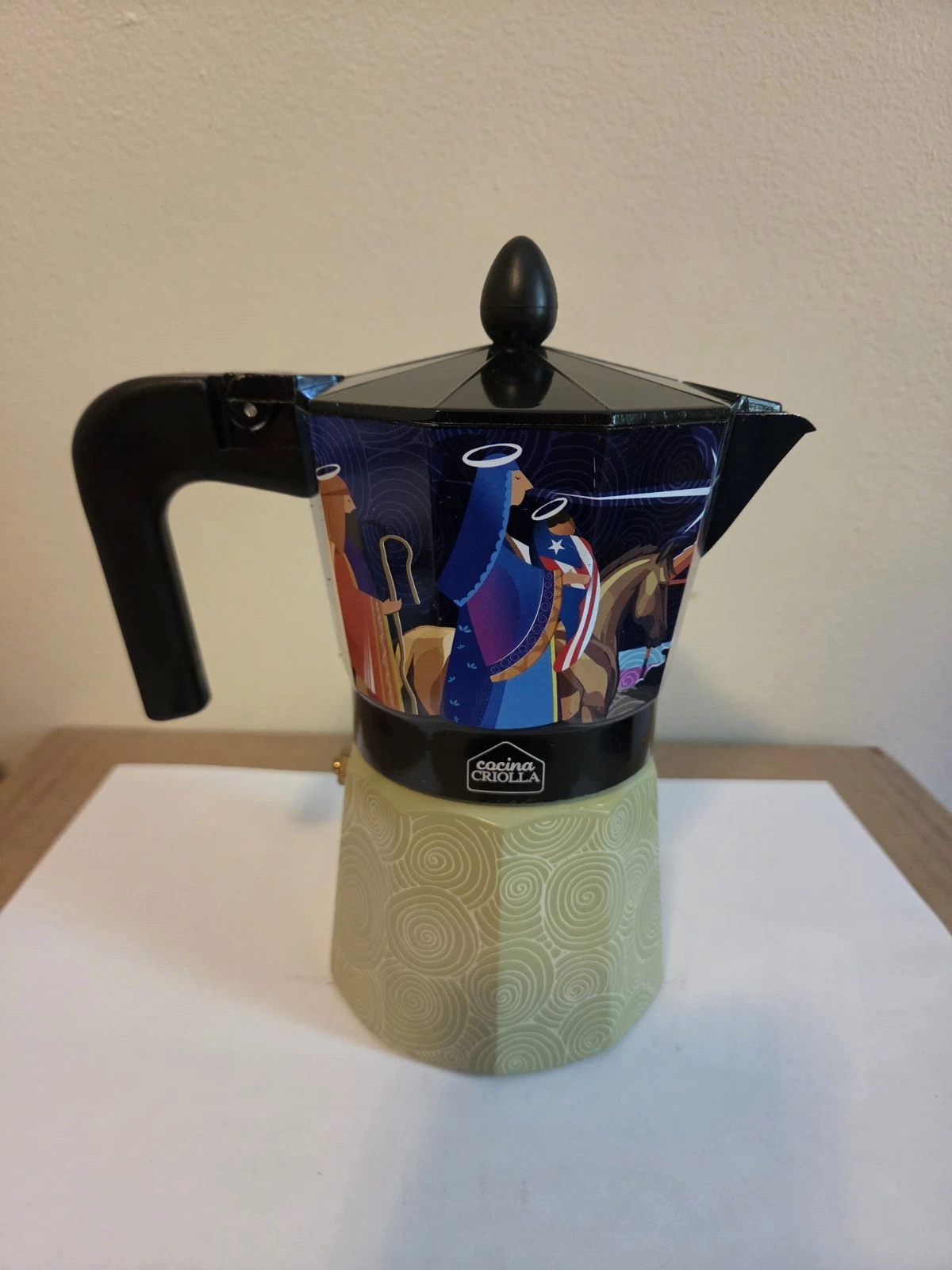 Cafetera Greca de Puerto Rico Con Los Reyes Magos Coffee Maker