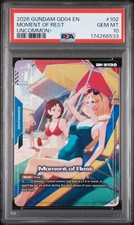 2026 GUNDAM GD04-PHANTOM ARIA UNCOMMON+ #102 MOMENT OF REST PSA 10
