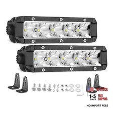 6 Inch LED Light Bar, Niwaker 2Pcs 50W Single Row Light Bar Off Road 2 X 6 Inch