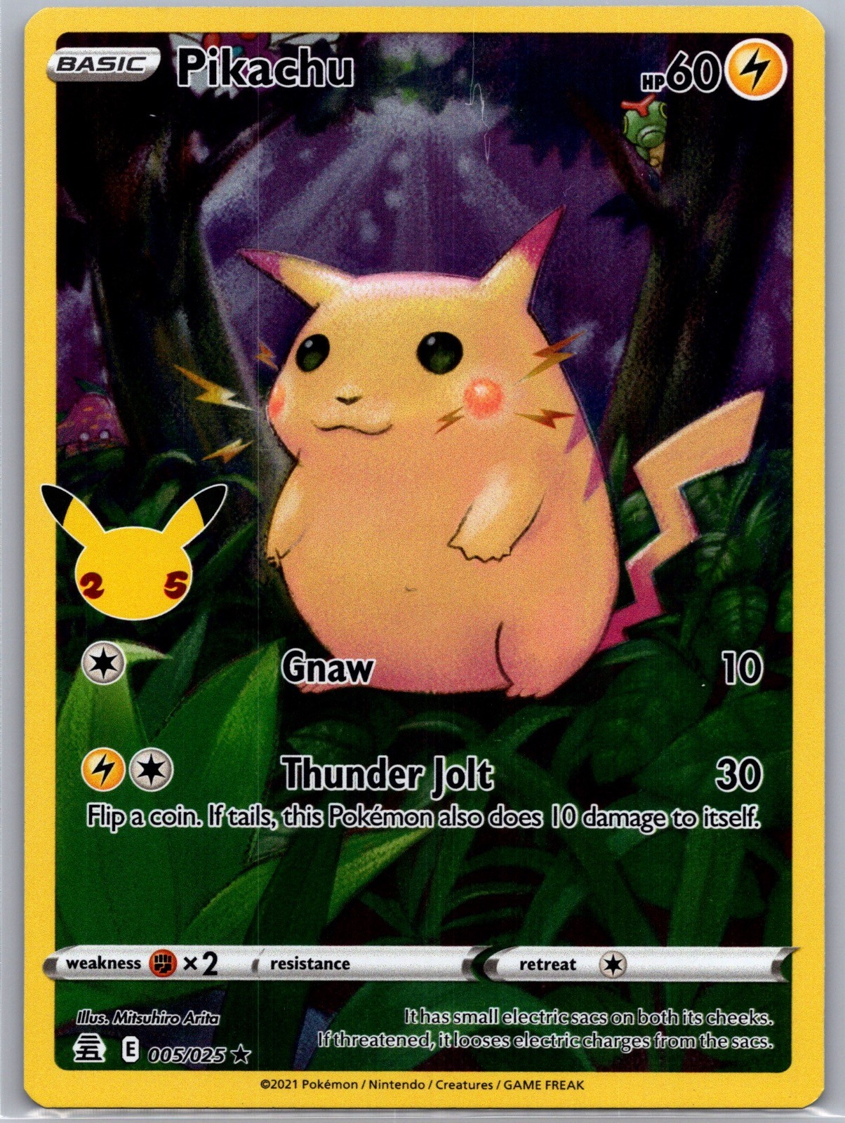 Pikachu 005/025 Holo Rare Celebrations Pokemon Near Mint