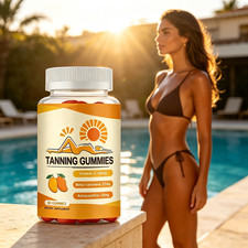 Tanning Gummies - Natural Tanning Daily Support Gummies - 60 Gummies