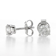 0.72 Karat Diamant Ohrstecker 14K Weißgold F...