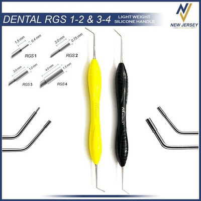 Dental Instrument RGS 1-2 / 3-4 Silicone Handle Depth Dimensions for Restoration