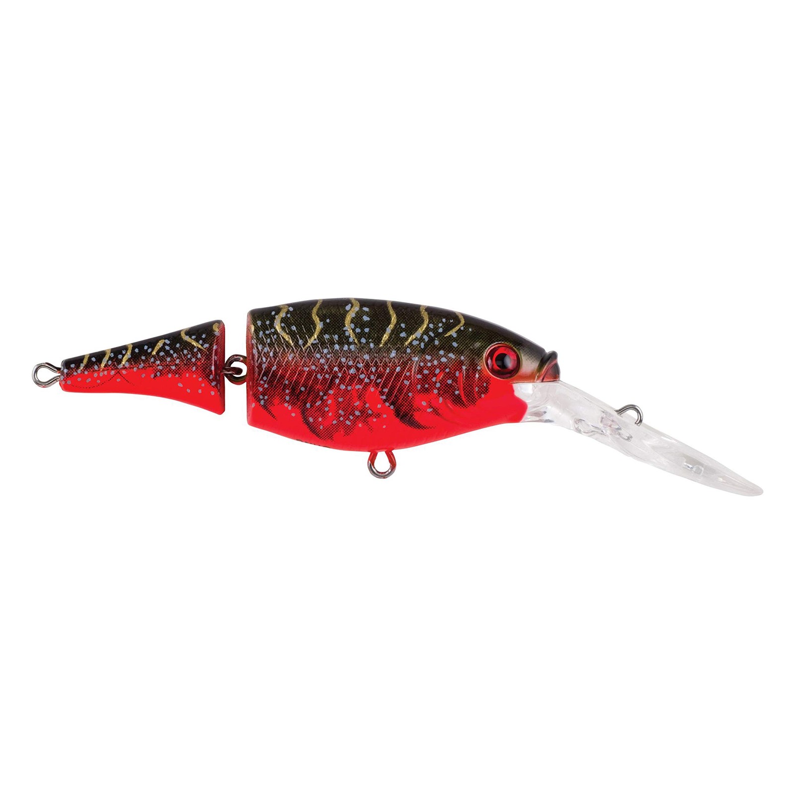 Berkley Flicker Shad Red Tiger 2 3 4In Jointed Crankbait Fishing Lure 1 3Oz