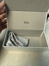 Christian Dior Sunglasses Box Grey Cannage Magnetic Case Pouch Set No Glasses