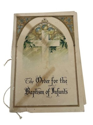 Vintage 1942 Lutheran Baptism Program Booklet St Matthew Jeannette PA Signed