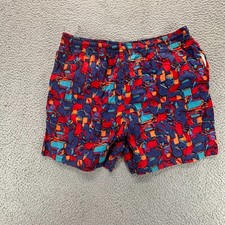 Vintage 90s TownCraft Swim Trunks Men M Abstract Geometric Beach Eclectic Summer