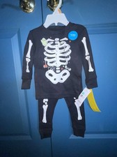 Carter's 24Months Skeleton Halloween Glow-In-The-Dark Pajamas PJ NWT!