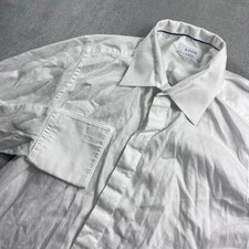 Eton Contemporary Fit White Textured Dress Shirt French Cuff Mens 17.5 44