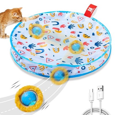 Interactive Cat Toy - Fast Moving Ball & Play Mat, Automatic Motion Activated, 2