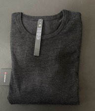 NWT Lululemon Men's New Venture Crewneck Sweater, Merino Wool, HBLK Size M
