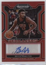 2022 Prizm Draft Picks College Penmanship Red 112/199 Bryce Hamilton Auto 1ek2