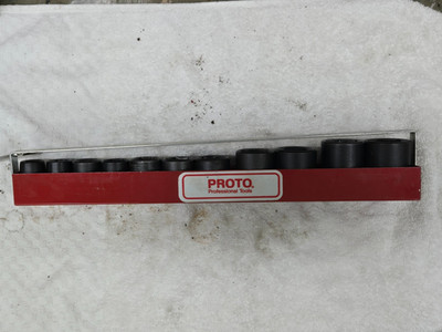Proto Professional 1/2 drive SAE Shallow Impact Socket 12 Piece Set 1/2 - 1 1/8