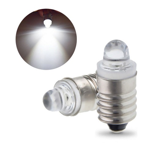 Warm/White E10 LED Bulb DC 3V Screw Lamp Replacement For Torch Flashlight Light - Picture 9 of 12