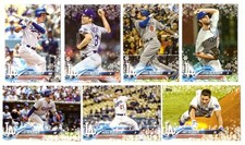 2018 Topps Walmart Holiday Snowflake - LOS ANGELES DODGERS Team Set 