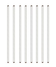 Burry Life Science Glass Stick 12" Length Stir Rod with Both Ends Round