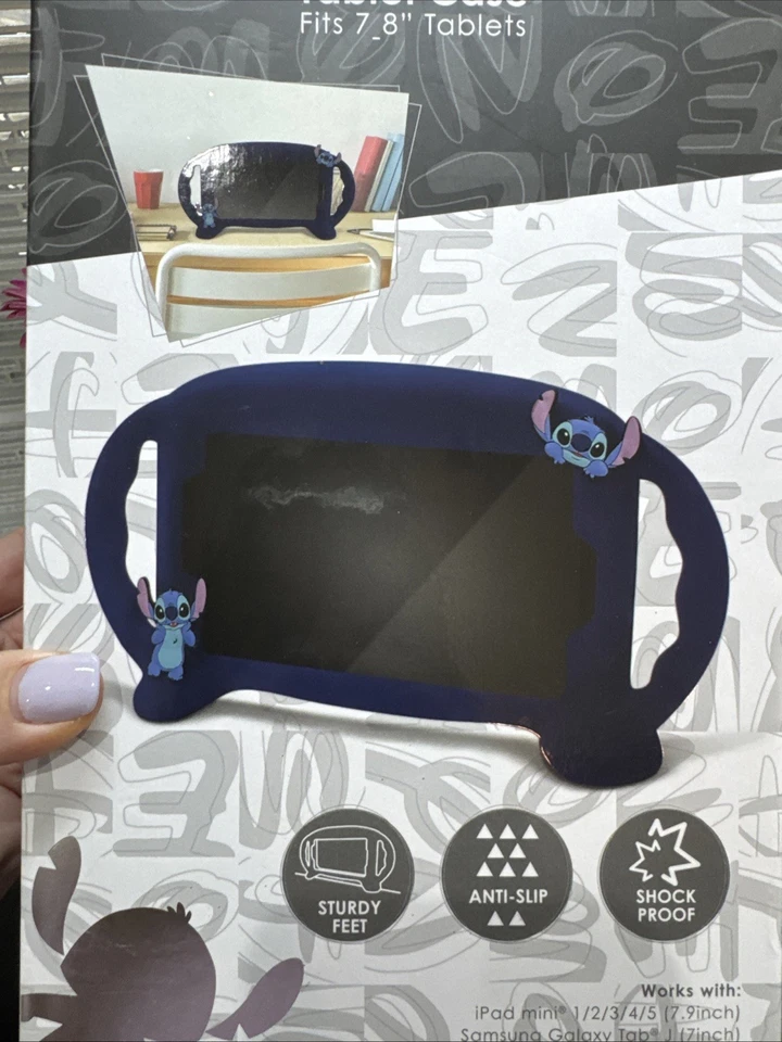 NUEVA Funda Silicona para Tableta Disney Stitch - Antideslizante Antigolpes Resistente Soporte Pies Foto 3 de 4