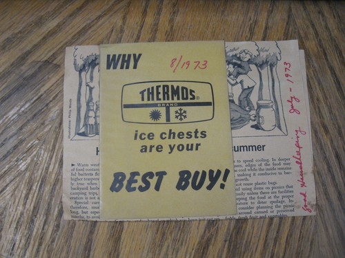 Vintage Thermos Metal Green Ice Cooler model 22 USA 43 Quarts w/ box. - Picture 6 of 15