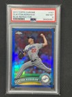 Clayton Kershaw 2011 Topps Chrome Blue Refractor PSA 8 Dodgers #107 36/99