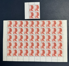 Half Sheet Marianne LIBERTY 0.10 X 50 / NEW ** / YT # 2179 / Dated Coin 1983