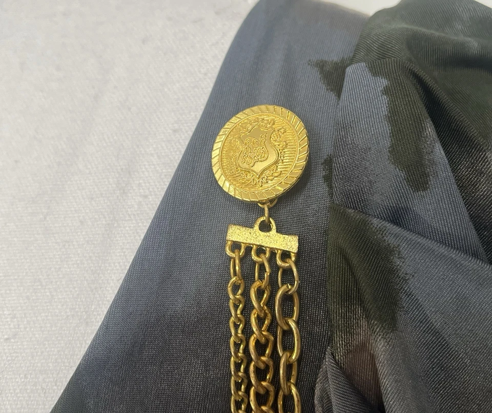 De Colección Y2K Bebé Phat Sexy Abstracto Dorado Detalle Dije Manga Acanalada Top Para Mujer’s M Foto 4 de 4