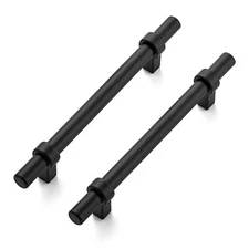 Cabinet Pulls 15 Pack 7.38 Inch Matte Black Square Base Kitchen Hardware Handle